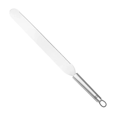 Obrázek Dr. Oetker Nůž na koláč 48 cm, pomocník do kuchyně z kvalitní ušlechtilé oceli, vhodný pro svislé a vodorovné řezání, jemné zuby celé čepeli (barva: stříbrná), množství: 1 kus