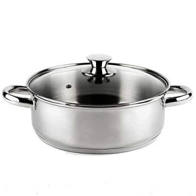 Obrázek VIER CI26 hrnec na vaření pro indukci, 26 cm, nerezová ocel 18/10, 5,3 litru