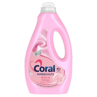 Obrázek Coral jemný prací prostředek na vlnu a tekutý pro šetrné čištění 23 WL 1,15 litru