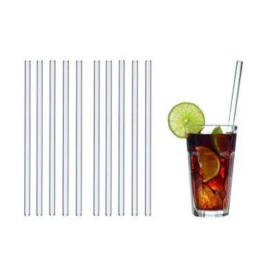 Obrázek TFA Dostmann GlasWerk Long skleněná brčka, 14.2017.10, 10 kusů, 23 cm, vhodná do myčky nádobí, pro dlouhé nápoje/smoothies, d 52 x š 21 v 233 mm