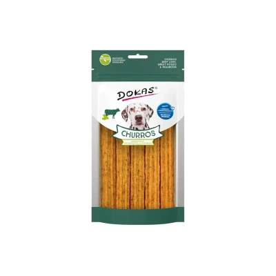 Obrázek DOKAS Churros s hovězími játry, batáty a moučnými červy 150g