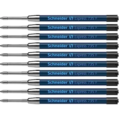 Obrázek Schneider Express 735 F Mezinárodní velkoobjemová náplň (ISO 12757 2 G2, odpovídá dokumentům, balení po 10 kusech, černá