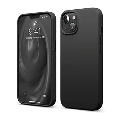 Obrázek elago Liquid Silicone Case kompatibilní s pouzdrem iPhone 13 (6,1&quot;), vysoce kvalitní silikon, ochrana mobilu na mobilní telefon: 3vrstvá struktura ochranné pouzdro, měkká podšívka z mikrovlákna odolná