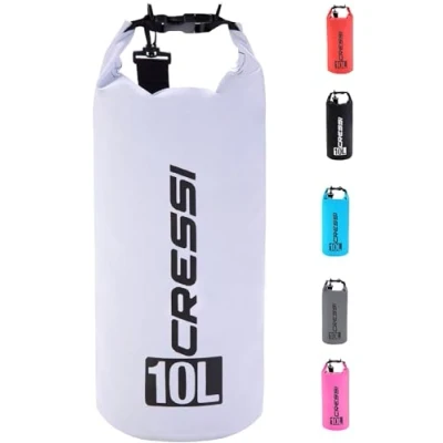 Obrázek Cressi Dry Bag Vodotěsné tašky s dlouhým nastavitelným ramenním popruhem pro potápění, jízdu na člunu, kajaku, rybaření, rafting, plavání, kempování a snowboarding