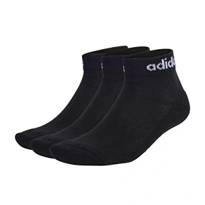 Obrázek adidas Performance Linear Cushioned 3 PACK Sportovní ponožky, Velikost: 34 36, Black/white