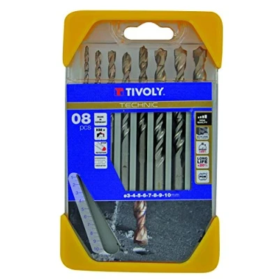 Obrázek Tivoly 10960570001 Technic Betonbohrer Set 8pcs Ø3, 4, 5, 6, 7, 8, 9, 10 mm, Mehrfarbig
