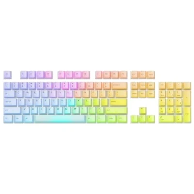 Obrázek Glorious Gaming 115x Polychroma RGB Keycaps lichtdurchlässig für max. RGB, Cherry Profil, äußerst strapierfähiges Polycarbonat, Originalschrift, satte Akustik, US Layout