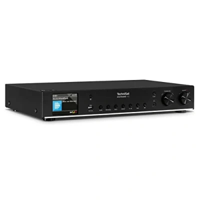Obrázek TechniSat DIGITRADIO 143 (V3) HiFi tuner internetové rádio (DAB+ Digital Radio, Bluetooth Audio Streaming, Spotify Connect, házecí anténa, dálkové ovládání, šířka 43,5 cm) černé