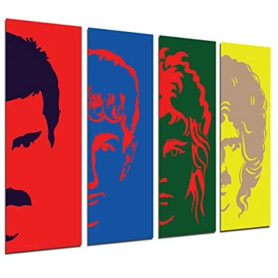 Obrázek Cuadros Cámara Fotoposter Queen Freddie Mercury Gesamtgröße 131 x 62 cm XXL