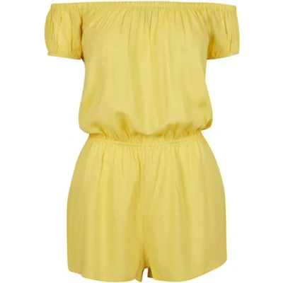 Obrázek Urban Classics OFF Shoulder Overal, Ženy, Velikost: XS, Brightyellow