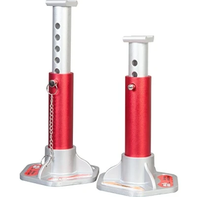 Obrázek BIG RED T43004 Torin Aluminum Jack Stands with Locking Support Pins: 3 Ton (6,000 lb) Capacity, Red/Silver, 1 Pair