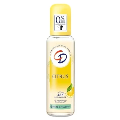Obrázek CD BIO Deo rozprašovač &#039;Citrus&#039;, 75 ml, bez hliníkových solí, dlouhodobá ochrana po dobu 24 h, veganský produkt péče o pleť, vhodný pro citlivou pokožku