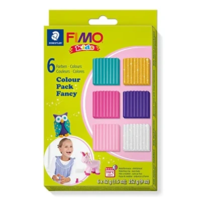 Obrázek STAEDTLER Modelovací hmota FIMO pro děti, balení materiálu &quot;Girlie&quot;, atraktivní, trendy výběr barev dívky, obzvlášť měkká, vysoká kvalita, 6 bloků á 42 gramů, 8032 02
