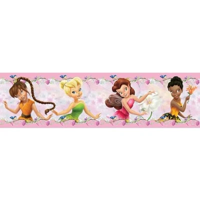 Obrázek AG Design Fairies Disney Víly do dětského pokoje samolepicí bordura, samolepky na stěnu, 500 x 14 cm WBD 8062