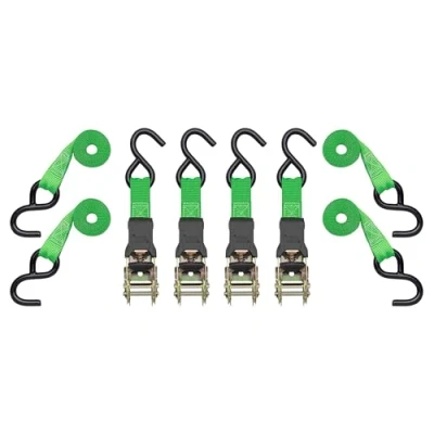Obrázek SmartStraps 3,6 m, gepolsterte Ratschen Spanngurte, 4 Stück, Standard Spanngurte 7 kg Bruchfestigkeit, 227 sichere Arbeitslast für Geländefahrräder, Geländefahrzeuge und Rasenmäher