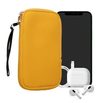 Obrázek kwmobile pouzdro na mobilní telefon pro smartphony L 6,5&quot; neoprenové mobil medově žlutá 16,5 x 8,9 cm vnitřní rozměry