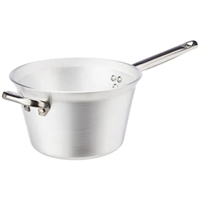 Obrázek Pentole Agnelli Kettle pro Polenta, z hliníku, tloušťka 5 mm, s násadou A rukojeť ušlechtilé oceli, Stříbrná, stříbrná/černá, 22 cm
