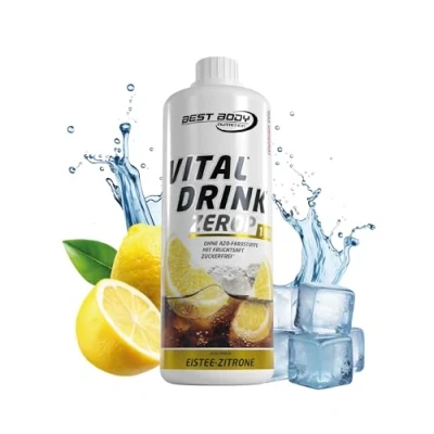 Obrázek Best Body Nutrition Vital Drink ZEROP® citrón z ledového čaje, originální nápojový koncentrát sirup bez cukru, 1:80 vydává 80 litrů hotového nápoje, 1000 ml