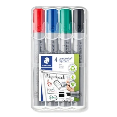 Obrázek STAEDTLER Lumocolor 356 B WP4 flipchart značka, doplňovací, box se 4 barvami, 1 kus