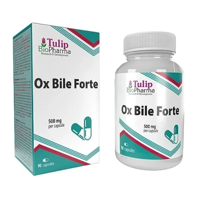 Obrázek Ox Galle (Ox Bile Forte) 500 mg 90 Kapseln, 3rd Party Lab getestet, hochfeste Ergänzung