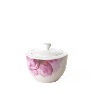 Obrázek Villeroy &amp; Boch Rose Garden cukřenka, 300 ml, prémiový porcelán, bílá/růžová