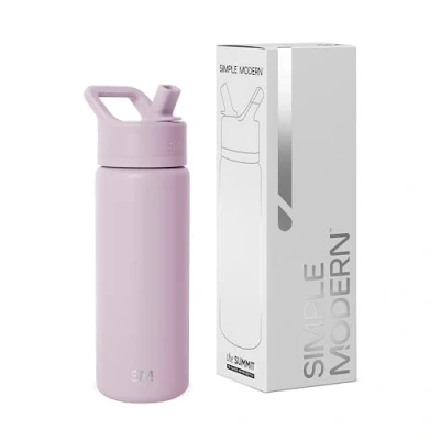 Obrázek Simple Modern láhev na pití s brčkem, vodu z ušlechtilé oceli, izolovaná pro sport, fitness studio Summit 530 ml levandulový hnůj