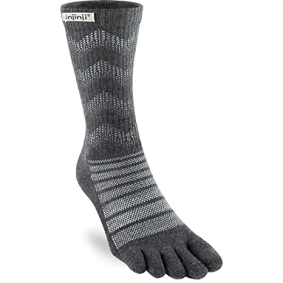 Obrázek Injinji Unisex Outdoor Midweight Crew Wool ponožky, Břidlice