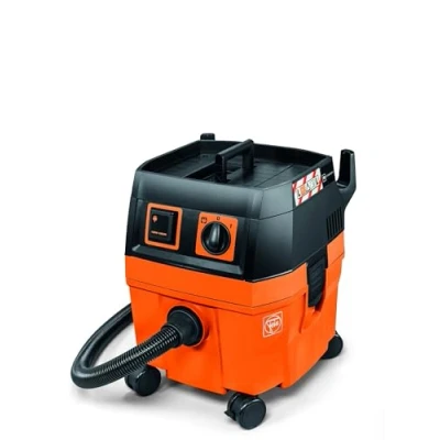 Obrázek FEIN Dustex 25 l, kompaktní, výkonný mokrý/suchý vysavač pro připojení elektrického nářadí při použití v dílně a montáži.