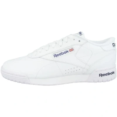 Obrázek Reebok Classic Exofit LOGO Unisex Tenisky, Velikost: 48.5, White/royal blue Kůže a textil