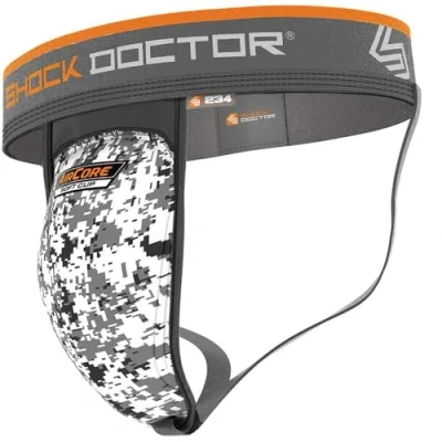 Obrázek Shock Doctor Unisex Erwachsene Aircore Suspensorium, Black/Carmo, L EU