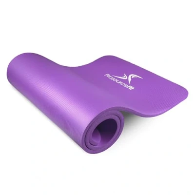 Obrázek ProsourceFit Extra Thick podložka na jógu a pilates 1/2&quot; (13 mm) 71 palců Long High Density Exercise Mat with Comfort Foam and Carrying Strap, fialová