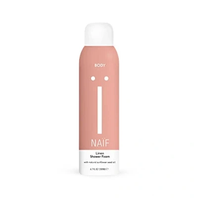 Obrázek Naif pečující linen sprchová pěna 200 ml pro tělo přírodní složky veganská