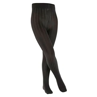 Obrázek FALKE Unisex dětské Classic Rib punčochové kalhoty prodyšné udržitelná bavlna široký komfortní pas pro sezení bez tlaku měkké, šetrné k pokožce, kvalitní žebrované, jednobarevné, 1 kus, černá (Black