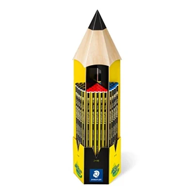 Obrázek STAEDTLER Tužka Noris 120, Made from Upcycled Wood, protiskluzový měkký povrch, vysoká pevnost v knize, kvalita in Germany, 90 kusů tužkovém displeji, stupeň tvrdosti, 120 CT90