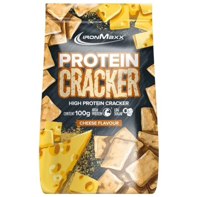 Obrázek IronMaxx Protein Cracker sýr 100 g křupavá svačina s nízkým obsahem cukru 21 % bílkovinami pečené a ne smažené