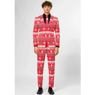 Obrázek Opposuits Winter Wonderland Oblek, Muži, Velikost: 56, Red