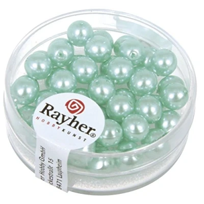Obrázek Rayher 14401404 Renaissance skleněné voskové perly, 6 mm ø, dóza 45 kusů