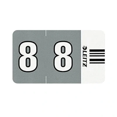 Obrázek Leitz 6608000 Orgacolor ciferník 8, 100 kusů, šedé