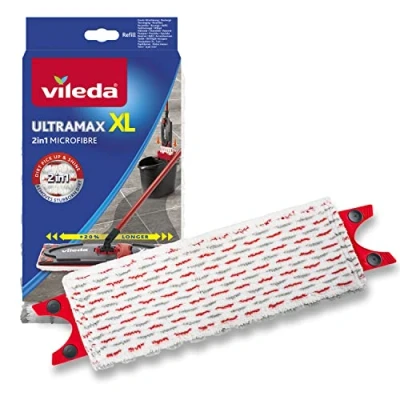 Obrázek Vileda Ultramax XL Náhradní potah na mop podlahu Ultramat_Ultramax z mikrovlákna, vhodný pro všechny tvrdé podlahy, pračky, balení 1 ks