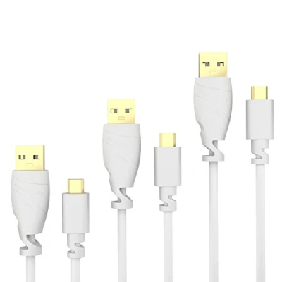 Obrázek KabelDirekt Micro USB kabel 3 x 1 m (USB 2. 0, nabíjecí kabel, datový bílý) TOP série