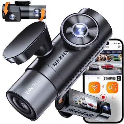 Obrázek VANTRUE N5 4 kanál 2. 7K Dashcam Auto WiFi, STARVIS 2 IMX675 noční vidění, 1944P+1080P+1080P+1080P, vpředu vzadu HDR+ WDR Dash Cam, hlasové ovládání Dashcams, GPS, 24 hodin vyrovnávací paměť parkovací