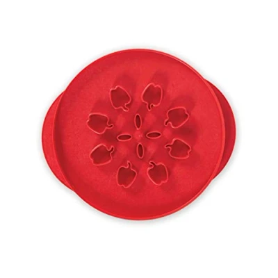 Obrázek Nordic Ware Apples &amp; Leaves kráječ dortů, oboustranný, červený