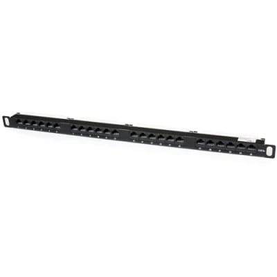 Obrázek StarTech.com 24 Port 0.5 HE Cat5e Patch Panel, RJ45 Ethernet Rack Mount Cat 5e 110 1/2 Rackmount Network Panel