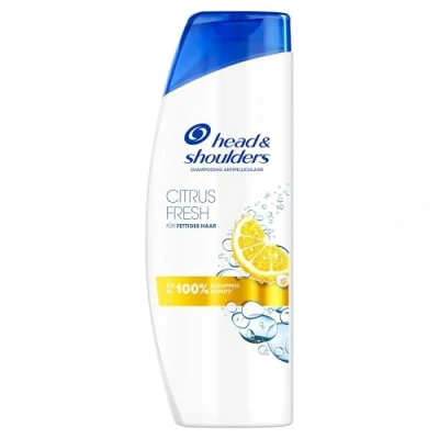 Obrázek Head &amp; Shoulders Citrus Fresh šampon proti lupům Pro mastné vlasy 500 ml každodenní použití. Až 100% ochrana lupům, klinicky testováno. Pocit čistoty s citrusovou vůní