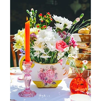 Obrázek Talking Tables Truly Scrumptious; dekorativní čajová konvice na zdobení květin v ušlechtilém vintage stylu pro čajové věnce, svatby a narozeninové oslavy, barevná