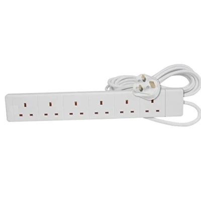 Obrázek PRO ELEC PELB1526 6 Gang Verlängerungskabel, Weiß, 2 m