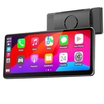 Obrázek MINIX 2024 Vollständig Laminierter Bildschirm 60fps Tragbares Wireless CarPlay Autoradio 8,9 Zoll 1920 * 720 HD Touchscreen für &amp; Android Auto Empfänger Unterstützt Lenkradsteuerung