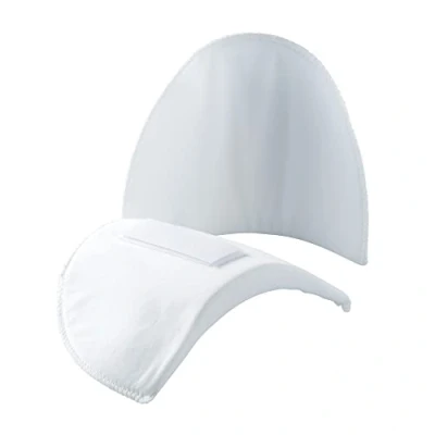Obrázek Prym Bílé polstrování ramen 993815, půlměsíc, uzavírací uzávěr PA M L, polyester, 160 x 115 15 mm, 2 kusy,