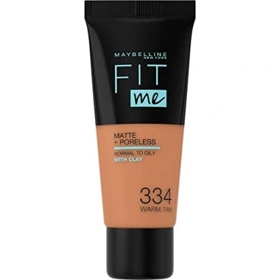 Obrázek MAYBELLINE New York Fit me Matte und Poreless Make up, č. 334 Warm Tan, 30 ml