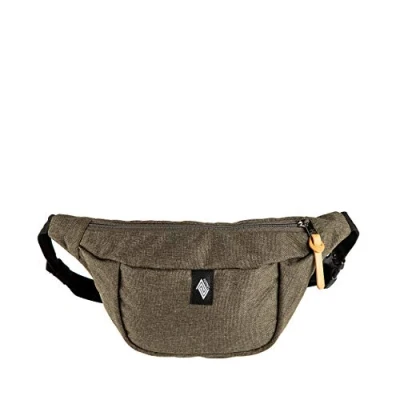 Obrázek Hip Bag, stylová náprsní taška, taška na opasek se 2 přihrádkami, cestovní balení, Heritage přes rameno, festival ledvinka, 25 x 14 8 cm, Burnt Olive